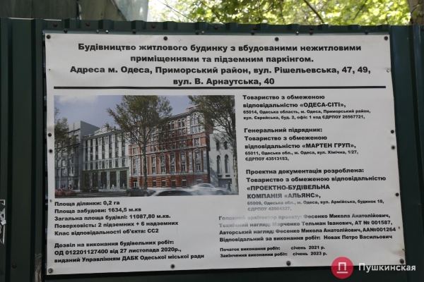 Одесситы вышли на акцию протеста против сноса двух исторических зданий на Ришельевской. Фото