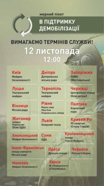 Право на демобілізацію: рідні захисників України вимагають визначення конкретних термінів служби
