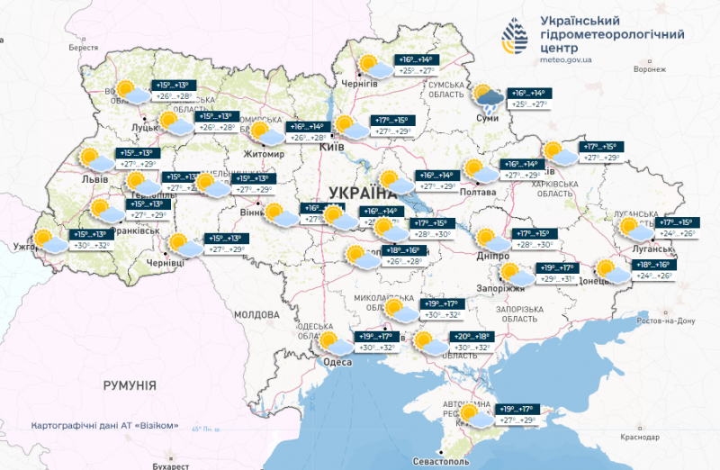 Останні дні липня принесуть в Україну дощі та прохолоду
