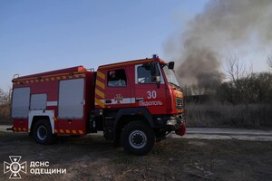 В Одесском районе горит сухостой: огонь распространился на территорию нацпарка