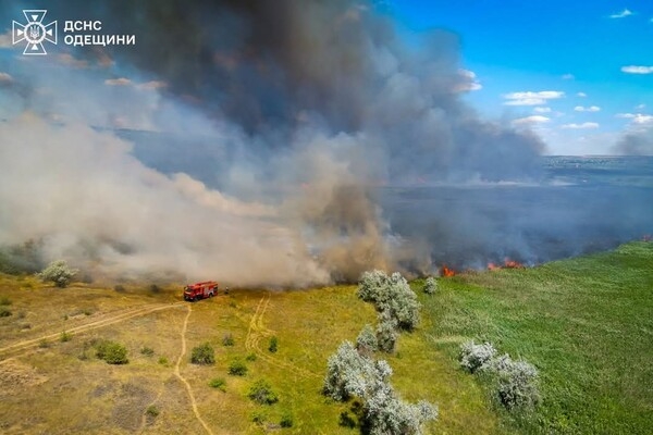 Масштабный пожар в Одесской области привел к усложнению движения: что горит